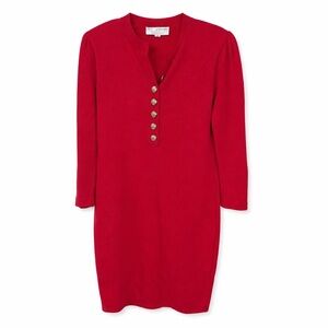 St. John Women’s Red Santana Knit Dress Size 2